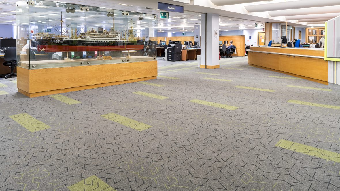Strathclyde University Andersonian Library- Flotex Planks Triad